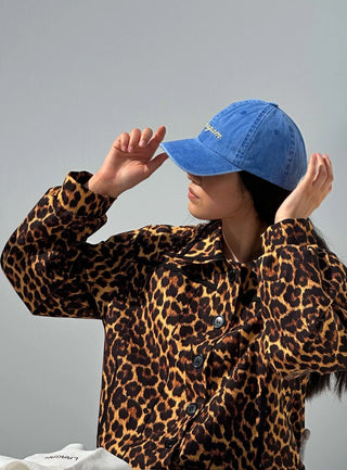 Blue Embroidered Logo Cap