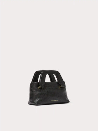 Aim Handmade in Italy Alice Nano Crinkled Black Bag - Anavi