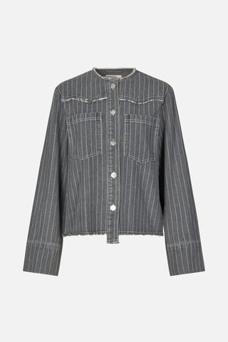 Baum und Pferdgarten Bo Grey Pinstripe Denim Jacket - Anavi