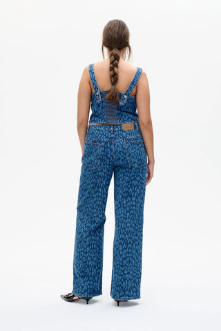 Baum und Pferdgarten Mekira Leopard Vintage Blue Blouse - Anavi