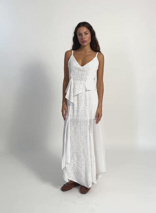Abito Lea White Lace Midi