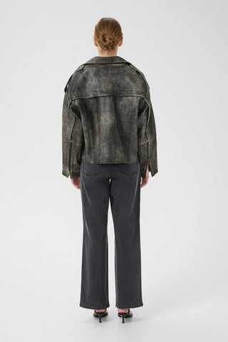 Gestuz Jacket Gzjaggy Black Leather Jacket - Anavi