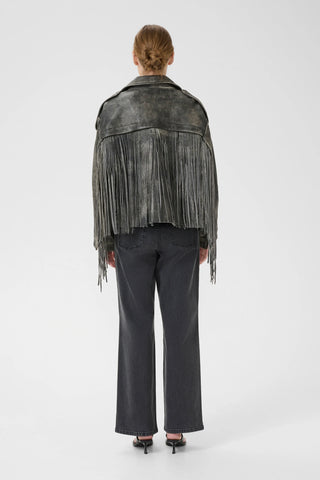 Gestuz Jacket Gzjaggy Black Leather Jacket - Anavi