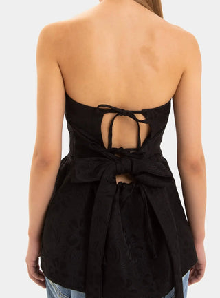 Laagam Cecile Black Strapless Top - Anavi