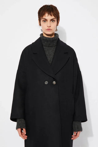 Rita Row Cedar Black Coat - Anavi