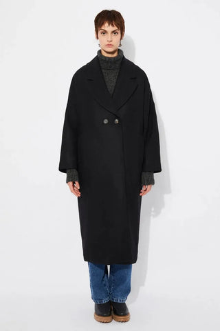 Rita Row Cedar Black Coat - Anavi